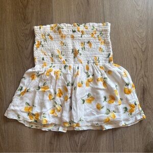 Abercrombie & Fitch Lemon Print Smocked Skirt / Strapless Top –Women’s XS Spring